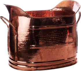 Vedkjele Sonja i kobber - håndtak i messing