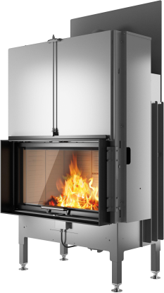 Visio 1 peisinnsats med et glass - rett vegg