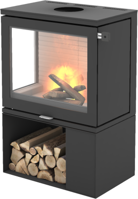 600 Art vedovn med sokkel og glass på venstre hjørne