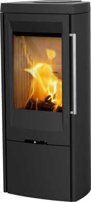 TT30 svart vedovn med støpejernsdør