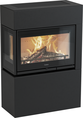 MyCube svart elementpeis med glass på venstre hjørne