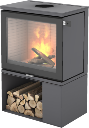 600 Art platina vedovn med sokkel og glassdør