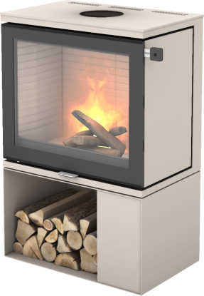 600 Art sand vedovn med sokkel og glassdør