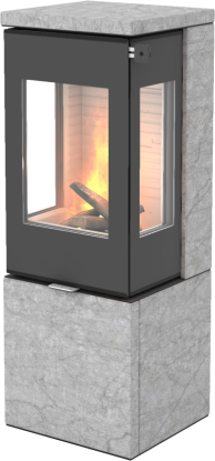 Nexo SST 120 mocca vedovn med sideglass og glassdør - Kleberstein