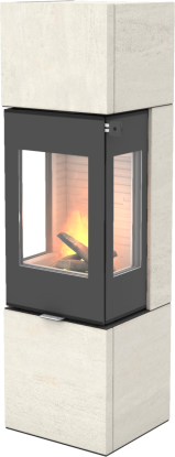 Nexo PST 160 mocca vedovn med sideglass og glassdør - Porto Stone