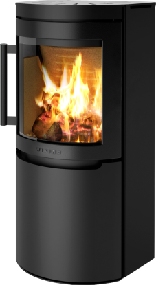 Mala 4 grå vedovn med ståldør