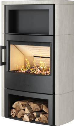 Maxi 6 med grå naturstein og vedrom uten sideglass